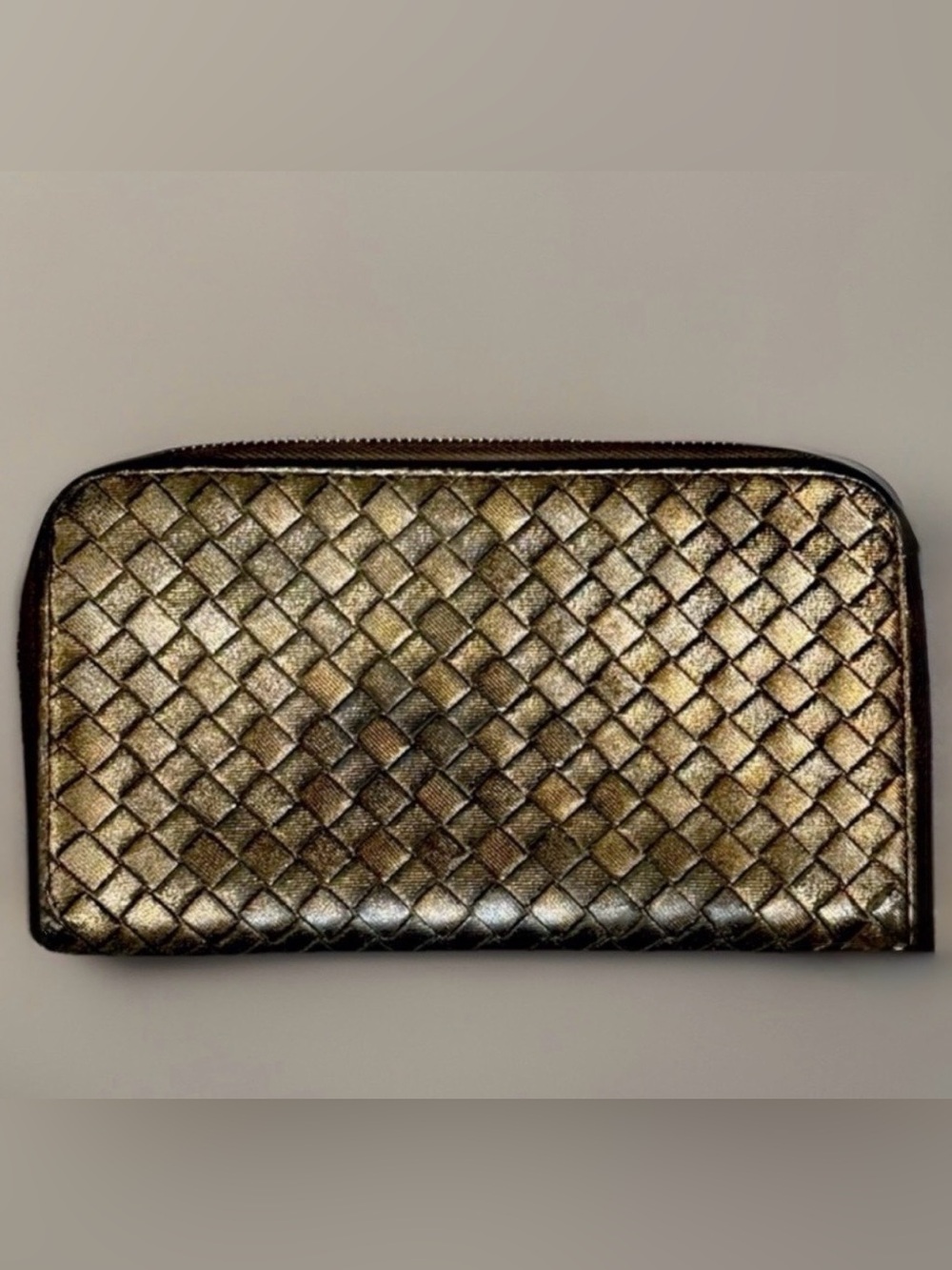 BOTTEGA VENETA Shimmer Metallic Wallet